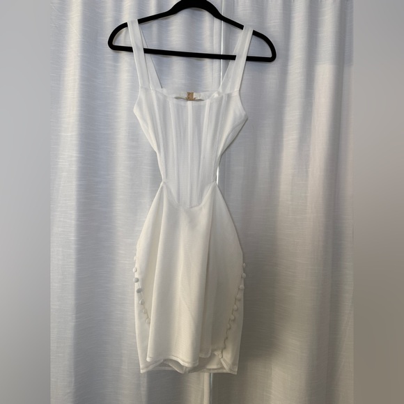 Sabo Skirt White Corset Cutout Mini Dress Festival Outfit | NWT Size XXS - Picture 3 of 12